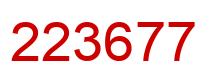 Number 223677 red image