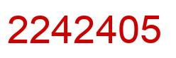 Number 2242405 red image