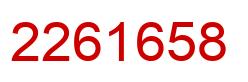 Number 2261658 red image