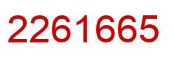 Number 2261665 red image
