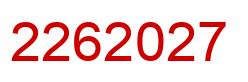 Número 2262027 imagen rojo