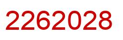 Número 2262028 imagen rojo