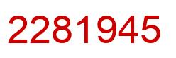 Number 2281945 red image