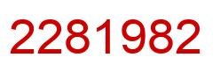 Number 2281982 red image