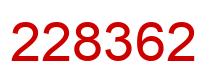 Número 228362 imagen rojo