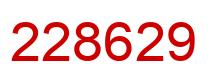 Number 228629 red image
