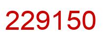 Number 229150 red image