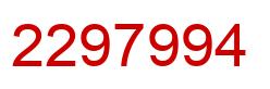 Number 2297994 red image