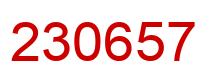 Número 230657 imagen rojo