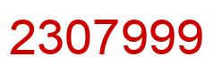 Number 2307999 red image