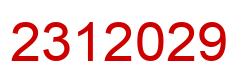Number 2312029 red image