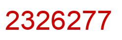 Number 2326277 red image