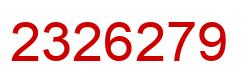 Number 2326279 red image