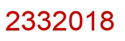 Número 2332018 imagen rojo