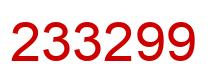 Número 233299 imagen rojo