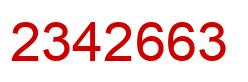 Number 2342663 red image