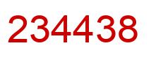 Number 234438 red image
