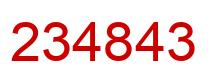 Number 234843 red image