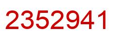 Number 2352941 red image