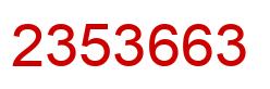 Number 2353663 red image