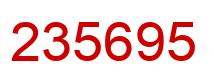 Number 235695 red image