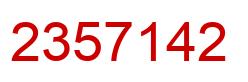 Number 2357142 red image