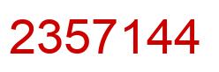Número 2357144 imagen rojo