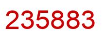 Number 235883 red image