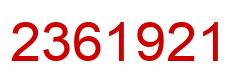 Number 2361921 red image