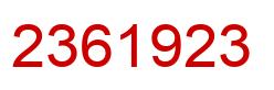 Number 2361923 red image