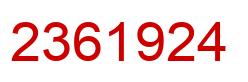 Number 2361924 red image