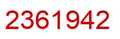 Number 2361942 red image