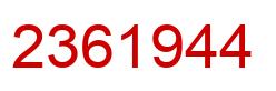 Number 2361944 red image