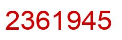 Number 2361945 red image