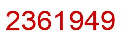 Number 2361949 red image