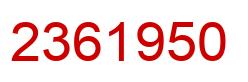 Number 2361950 red image