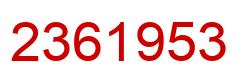 Number 2361953 red image