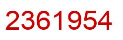 Number 2361954 red image