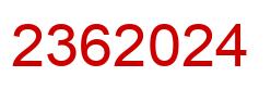 Número 2362024 imagen rojo