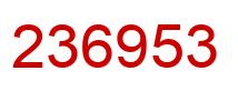 Number 236953 red image