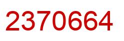 Number 2370664 red image