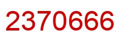 Number 2370666 red image
