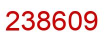 Number 238609 red image
