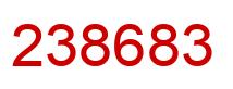 Number 238683 red image