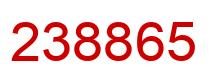 Number 238865 red image