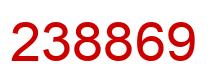 Number 238869 red image