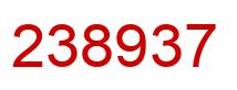 Number 238937 red image
