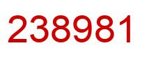 Number 238981 red image