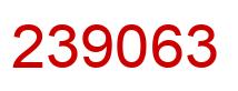 Number 239063 red image