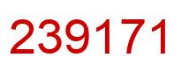 Number 239171 red image